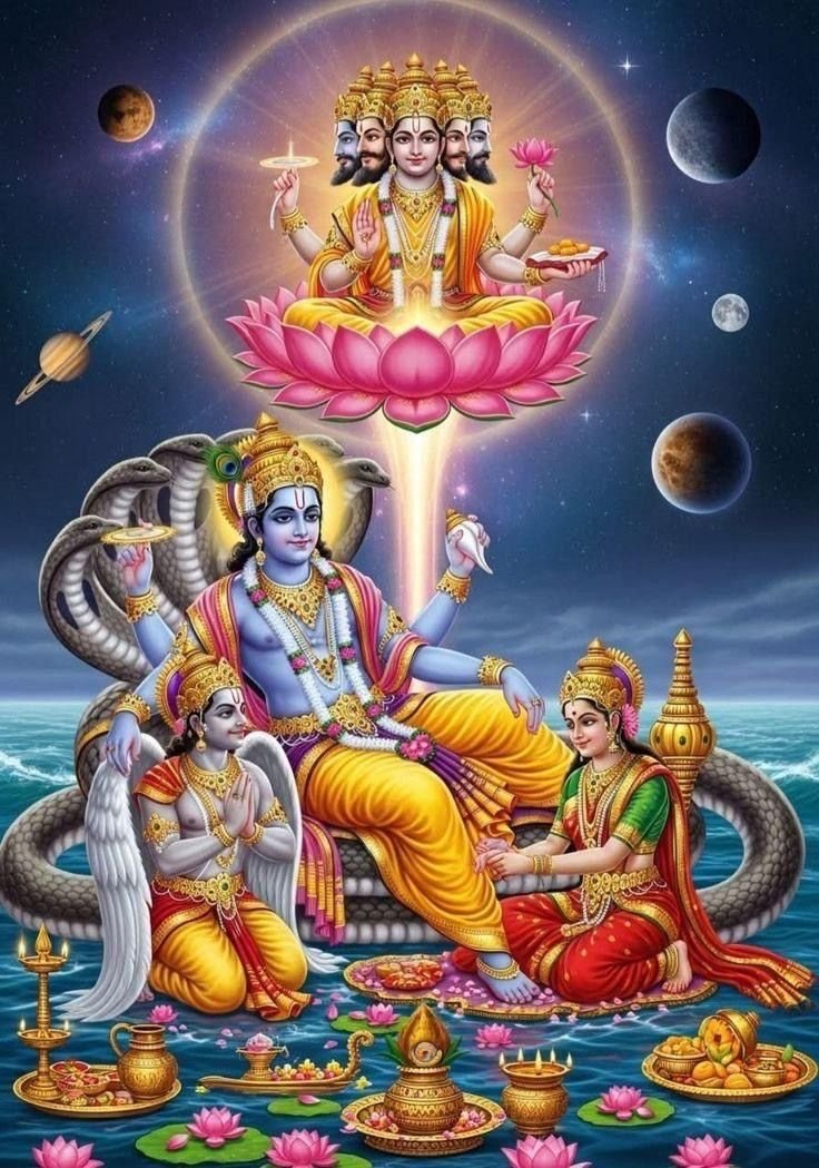 भगवान विष्णु व लक्ष्मी जी चित्र